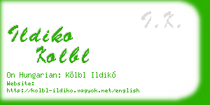ildiko kolbl business card
